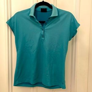 Galvin Green aqua Blue Cap Sleeve Golf Polo - Medium